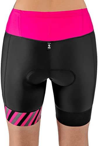 מכנסי Triathlon Triathlon לנשים | מכנסיים קצרים של טריאתלון נשים | סופר נוח 6 אינץ '| Slim Stellic Fit